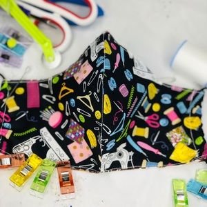 Sew sew sew themed face mask